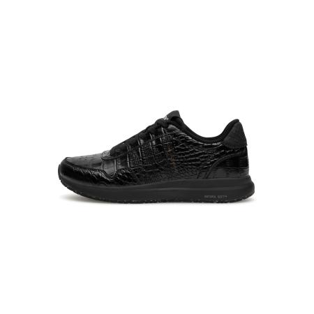 Woden WODEN Sneakers laag Nora Natural Soft Croco zwart