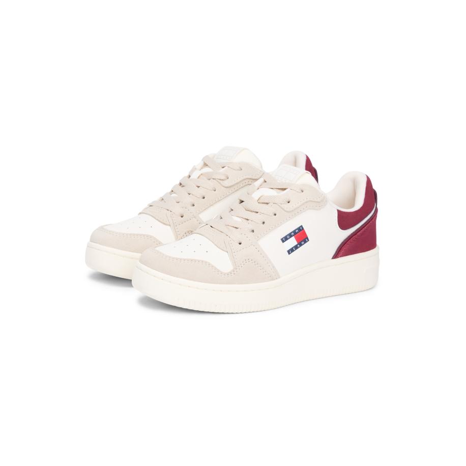Tommy Jeans Tommy Jeans Sneakers laag TJW RETRO BASKET SNEAKER beige / ecru / navy / bordeaux -