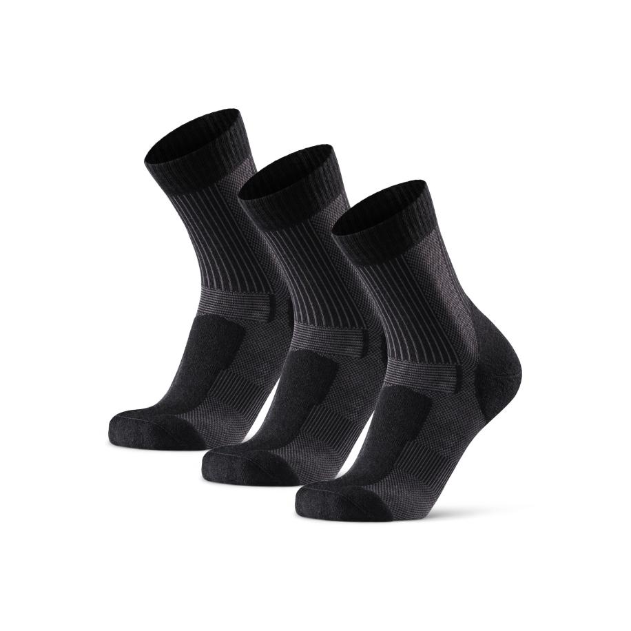 DANISH ENDURANCE DANISH ENDURANCE Sportsokken Merino Hiking Light grijs / zwart -