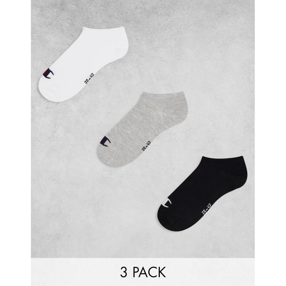 Champion Set van 3 paar sportsokken in grijs, wit en zwart-Veelkleurig Multicolor