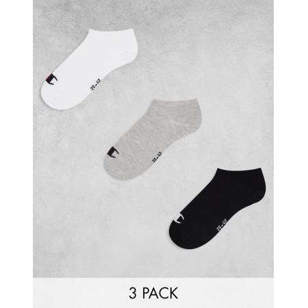 Champion Set van 3 paar sportsokken in grijs, wit en zwart-Veelkleurig