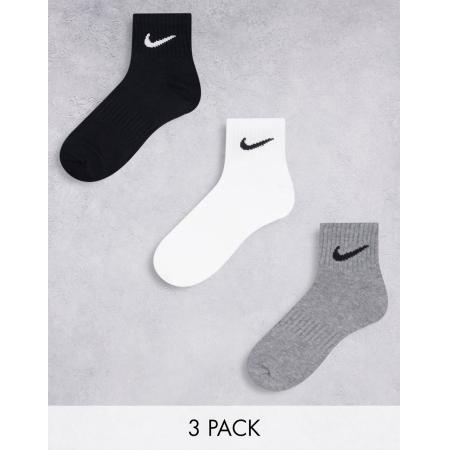 Nike Training - Everyday - Set van 3 paar lichtgewicht enkelsokken in multi-Veelkleurig