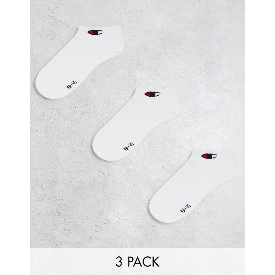Champion - Set van 3 paar korte sokken in wit Wit