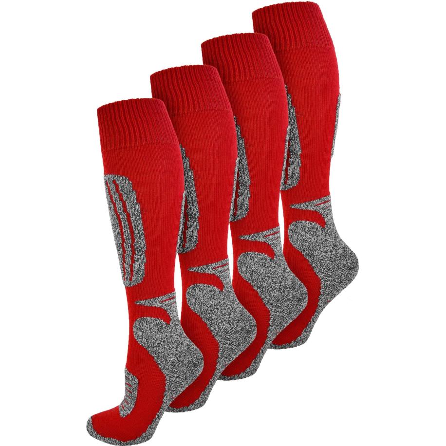 normani Sportsokken grijs gemêleerd / rood Rood