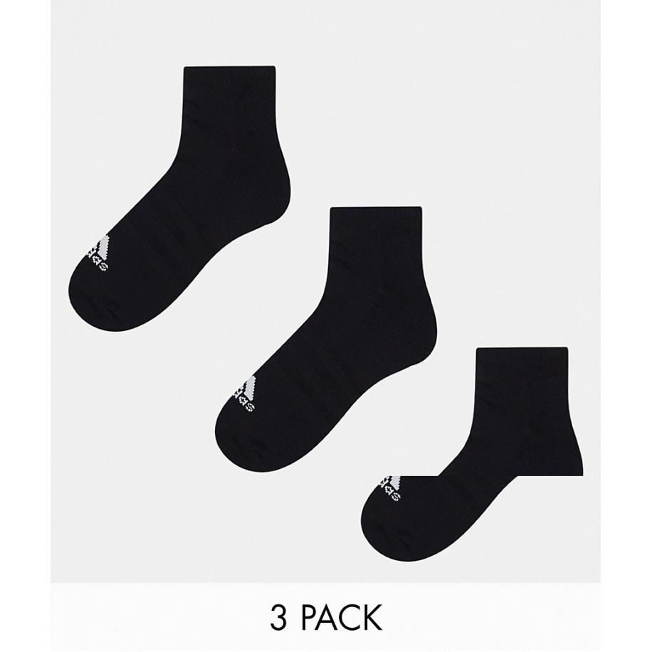 adidas Training Set van 3 paar sportsokken in zwart Zwart