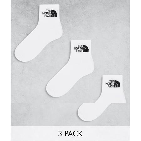 The North Face Simple Dome Set van 3 paar enkelsokken met logo in wit