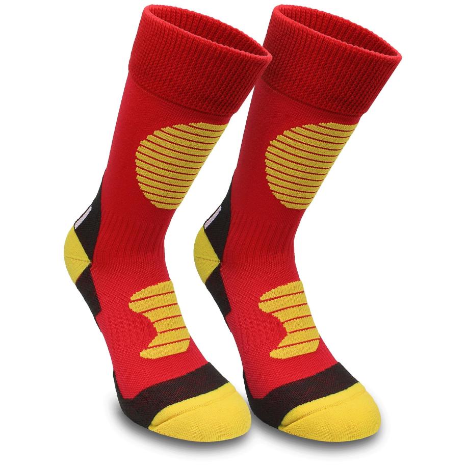 normani Sportsokken geel / rood / zwart Rood
