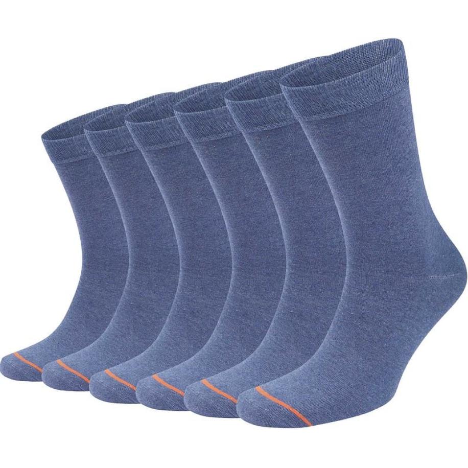 Suitable Sokken 6 Paar Bio Indigo Blauw Blauw