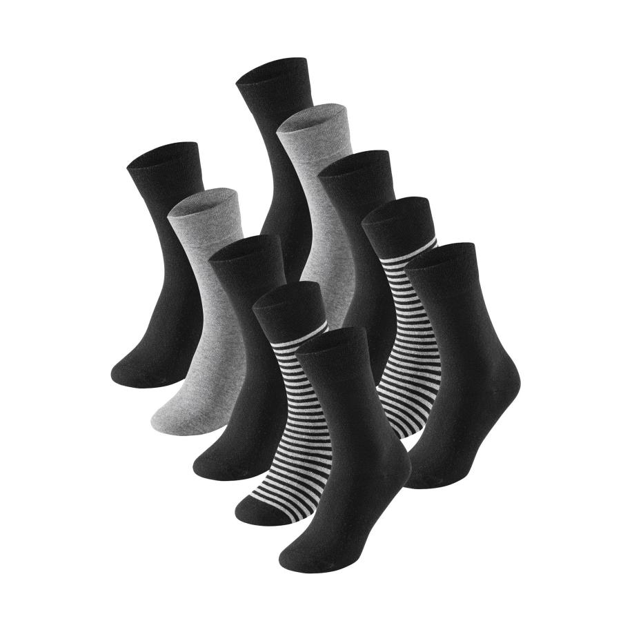 Schiesser SCHIESSER Sokken Cotton Fit grijs gemêleerd / zwart / wit -