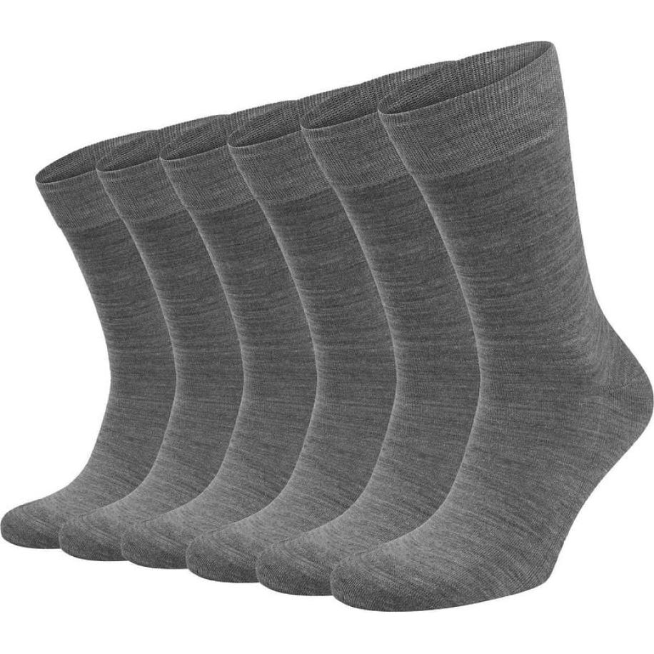 Suitable Merino Sokken Grijs 6-Pack Grijs