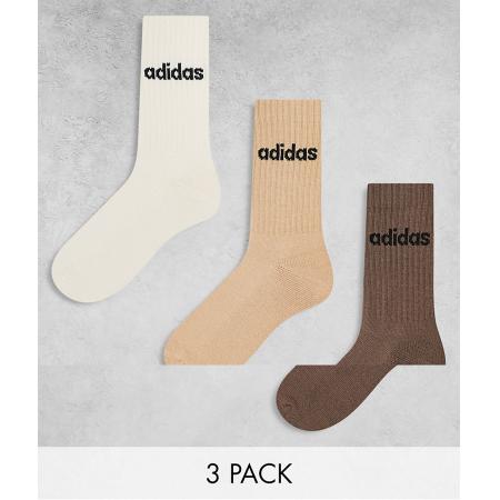 adidas Training Set van 3 paar sokken in neutrale kleuren-Veelkleurig