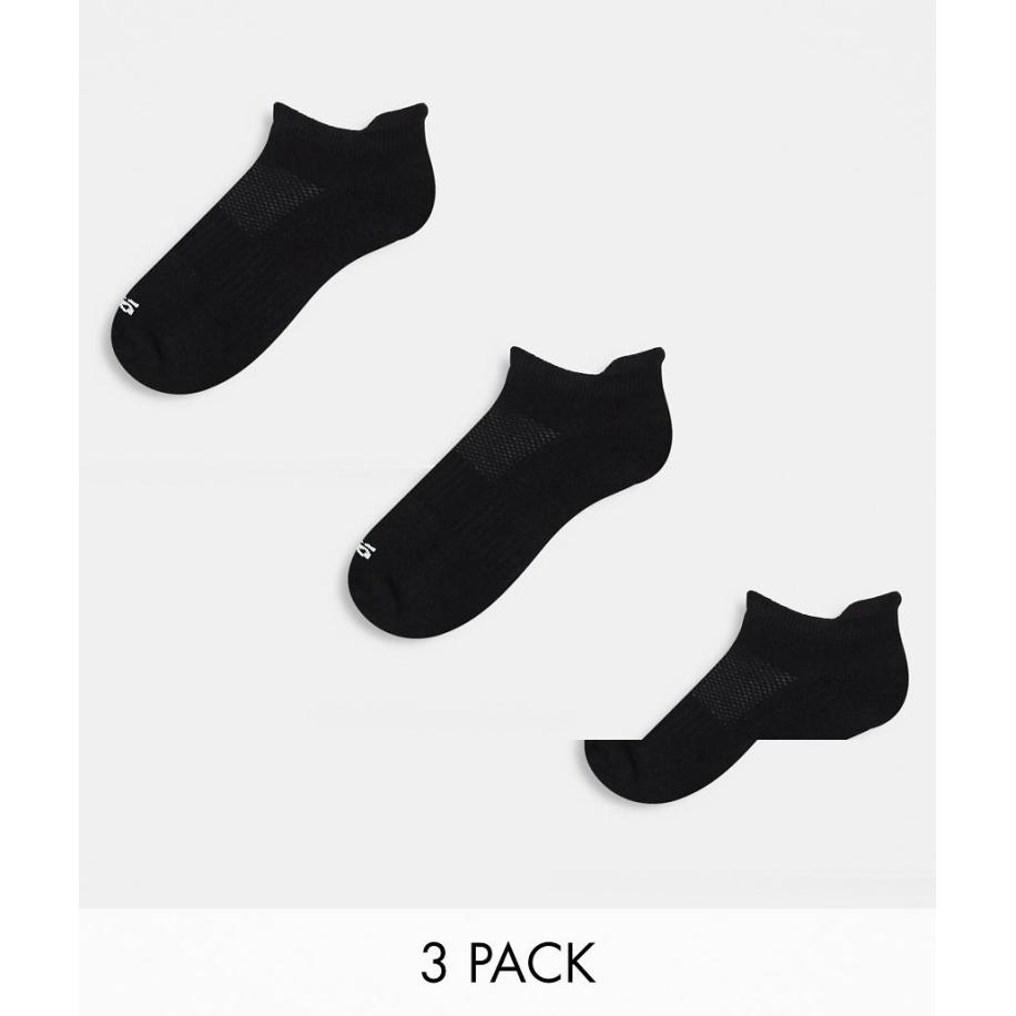 4505 Set van 3 paar antibacteriële sportsokken in zwart Zwart