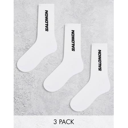 Salomon Set van 3 paar alledaagse uniseks sokken in wit