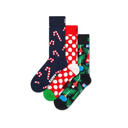 Happy Socks Sokken X-Mas navy / groen / knalrood / wit