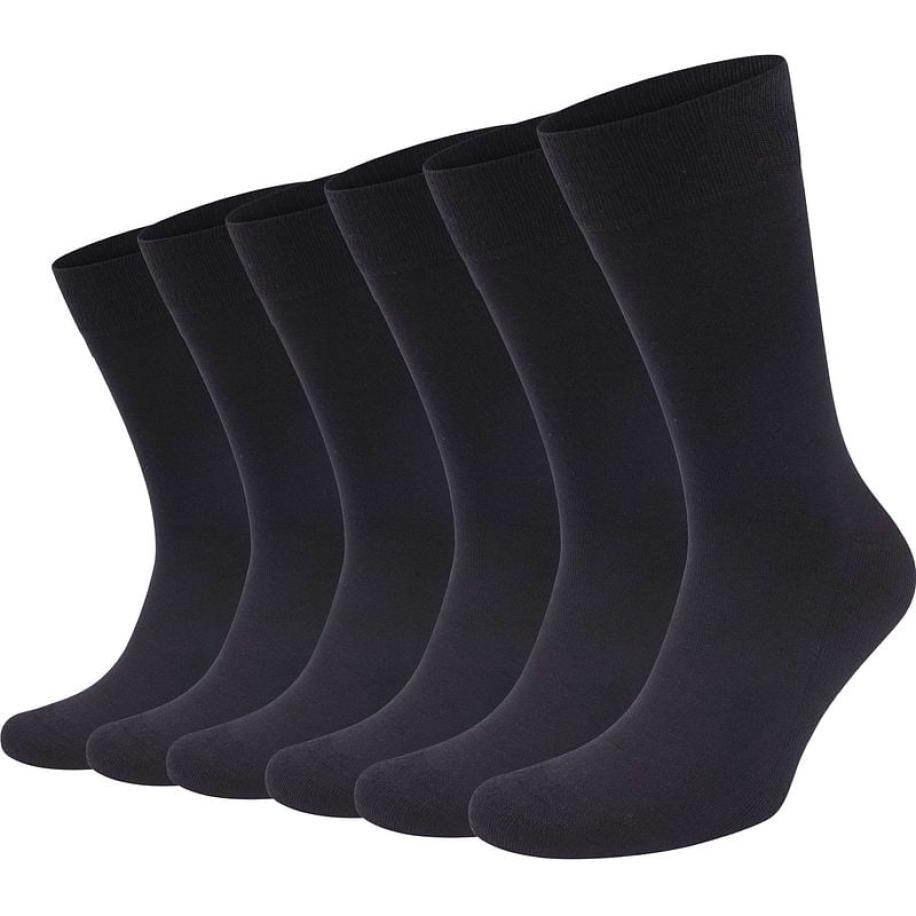 Suitable Merino Sokken Navy 6-Pack Blauw