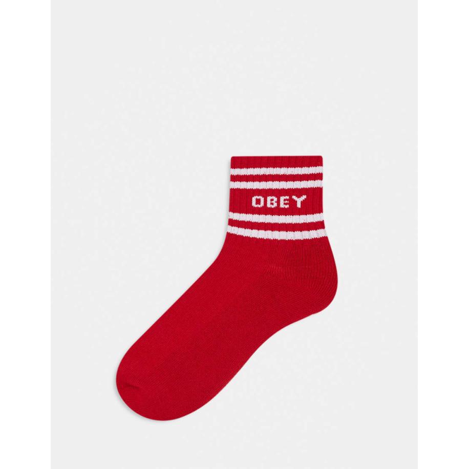 Obey Coop Sokken met logo in rood Rood