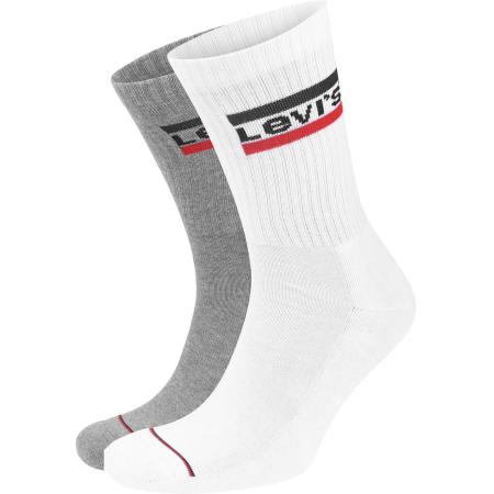 Levi's 2-Pack Sportswear Sokken Grijs Wit