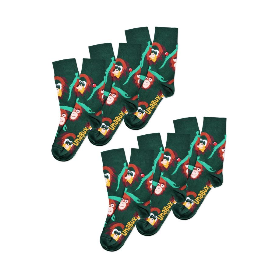 UnaBux UNABUX Sokken GRUMBLE IN THE JUNGLE groen -