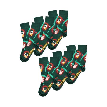 UnaBux UNABUX Sokken GRUMBLE IN THE JUNGLE groen