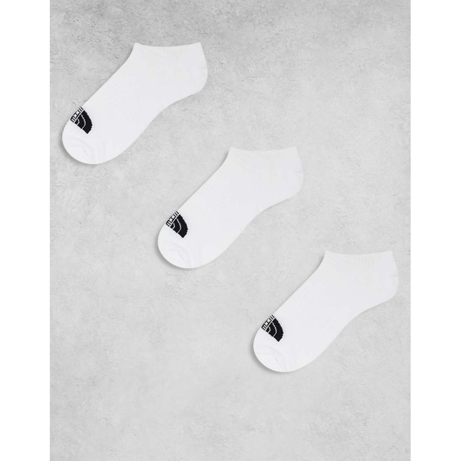 The North Face Set van 3 paar onzichtbare sportsokken in wit Wit