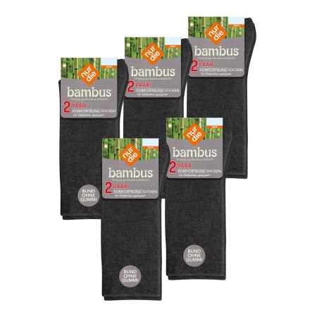 Nur Die Nur Die Sokken Komfortbund Socken Viskose antraciet