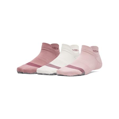 Under Armour Breathe Women's No Show Tab damessokken - 3 paar Tourmaline Roze / Steen / donker kastanjebruin ÉÉN MAAT
