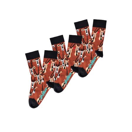 UnaBux UNABUX Sokken GRUMBLE IN THE JUNGLE bruin