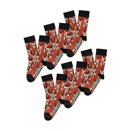 UnaBux UNABUX Sokken GRUMBLE IN THE JUNGLE bruin