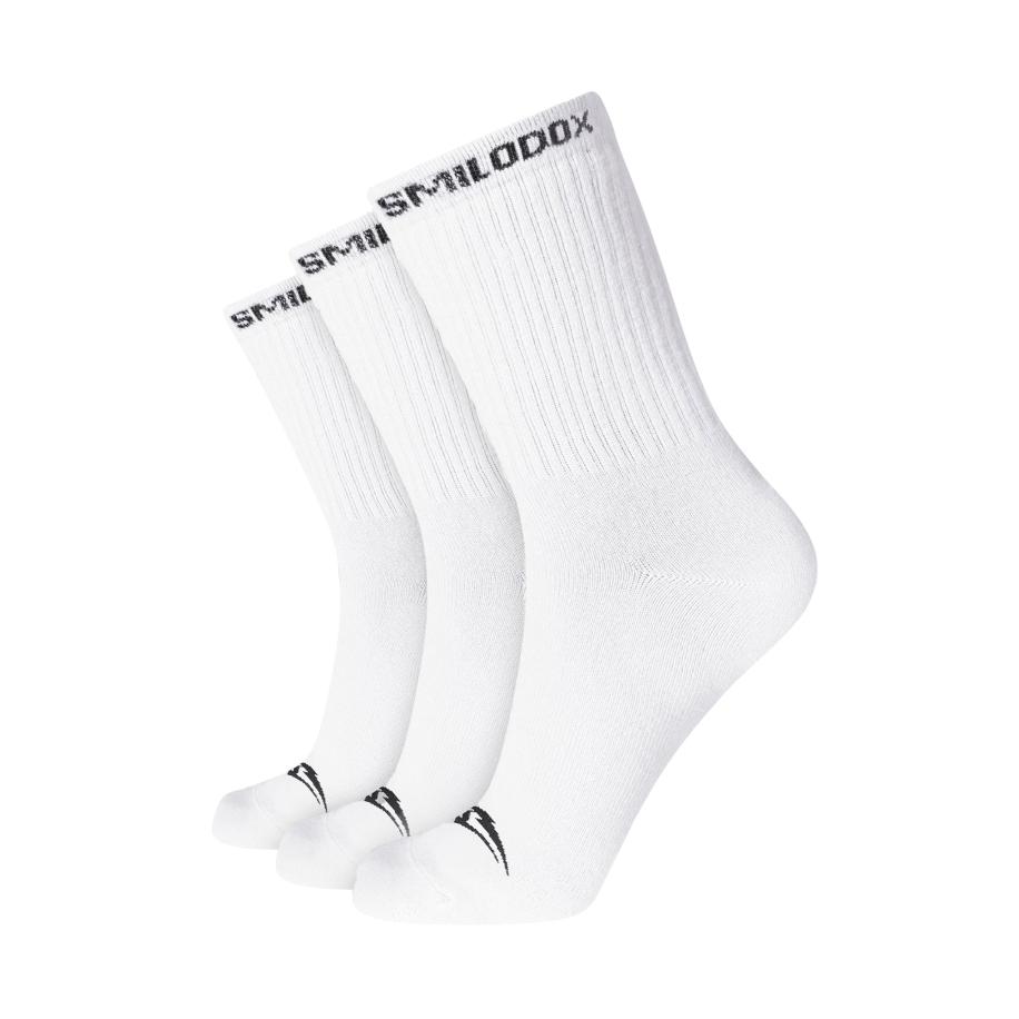 Smilodox Smilodox Sokken 3er Tennis Socks wit -