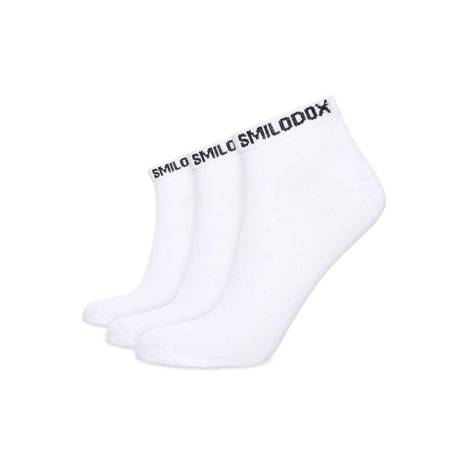 Smilodox Smilodox Sokken 3er Sneaker Socks wit -