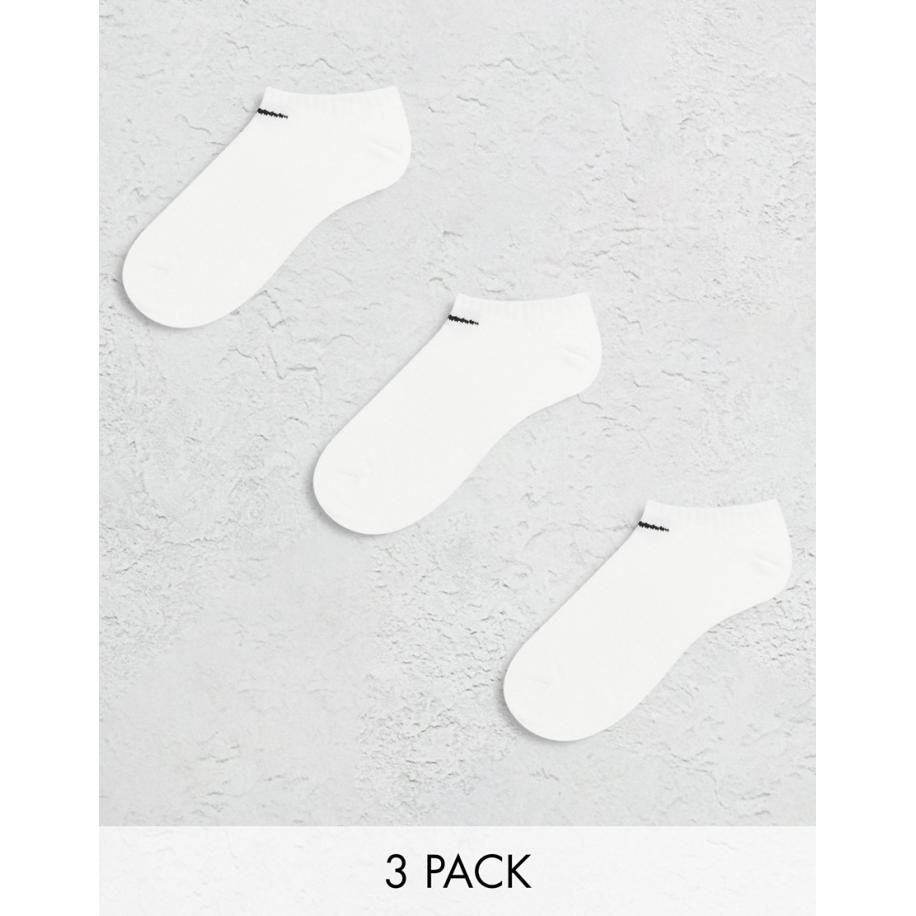 Nike Training - Everyday - Set van 3 paar lichtgewicht lage sokken in wit Wit