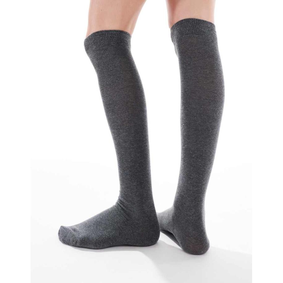 ASOS DESIGN Kousen tot over de knie in grijs Grijs