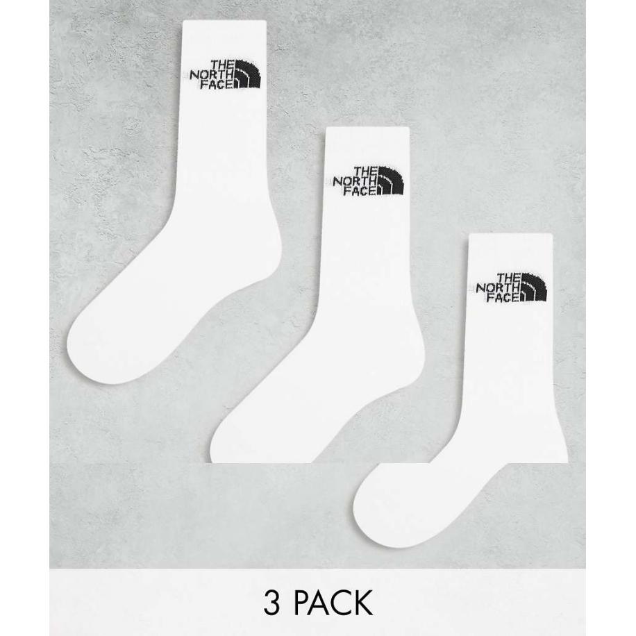 The North Face Simple Dome Set van 3 paar sokken met logo in wit Wit