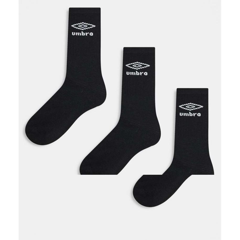 Umbro Set van 3 paar sokken in zwart Zwart