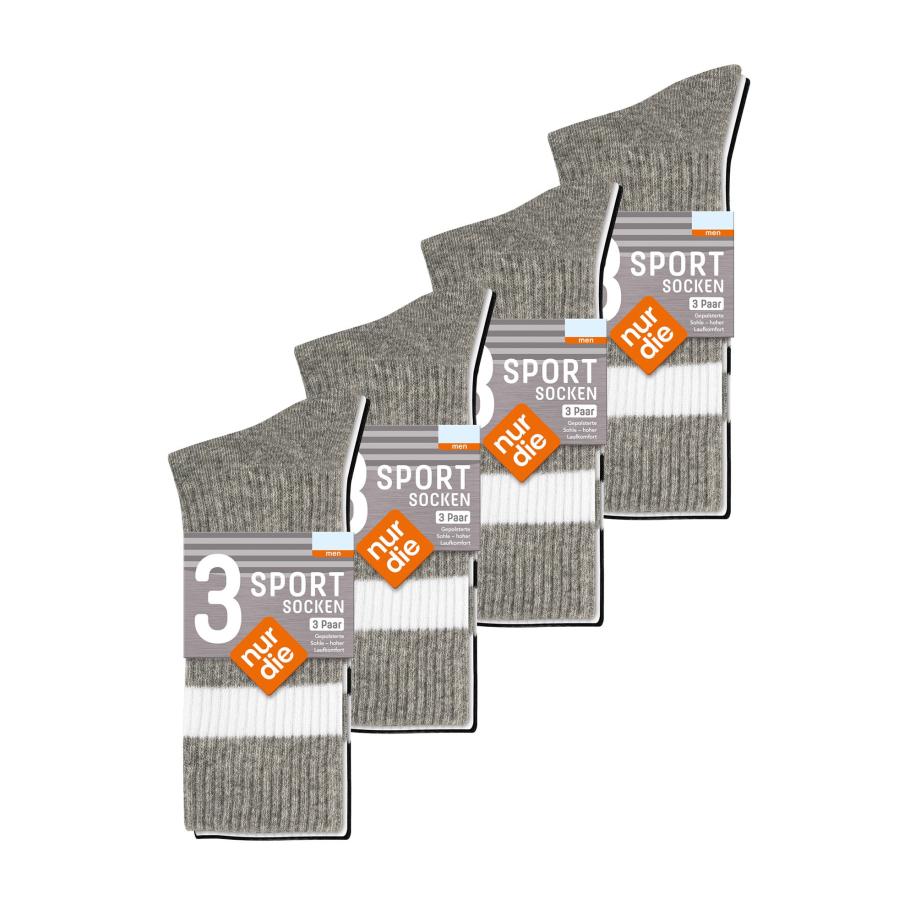 Nur Die Nur Die Sportsokken donkergrijs / wit -