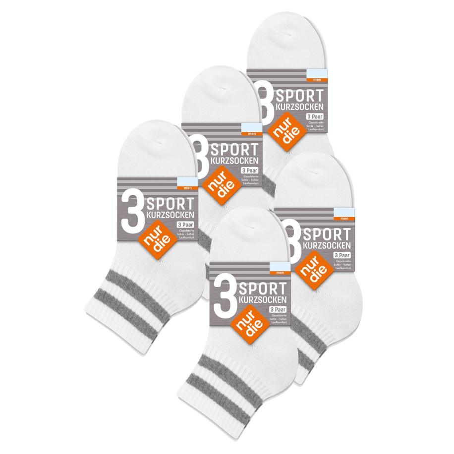 Nur Die Nur Die Sokken Short Track grijs / wit -