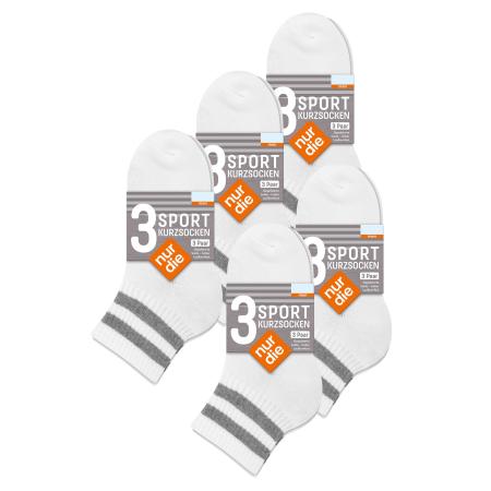Nur Die Nur Die Sokken Short Track grijs / wit
