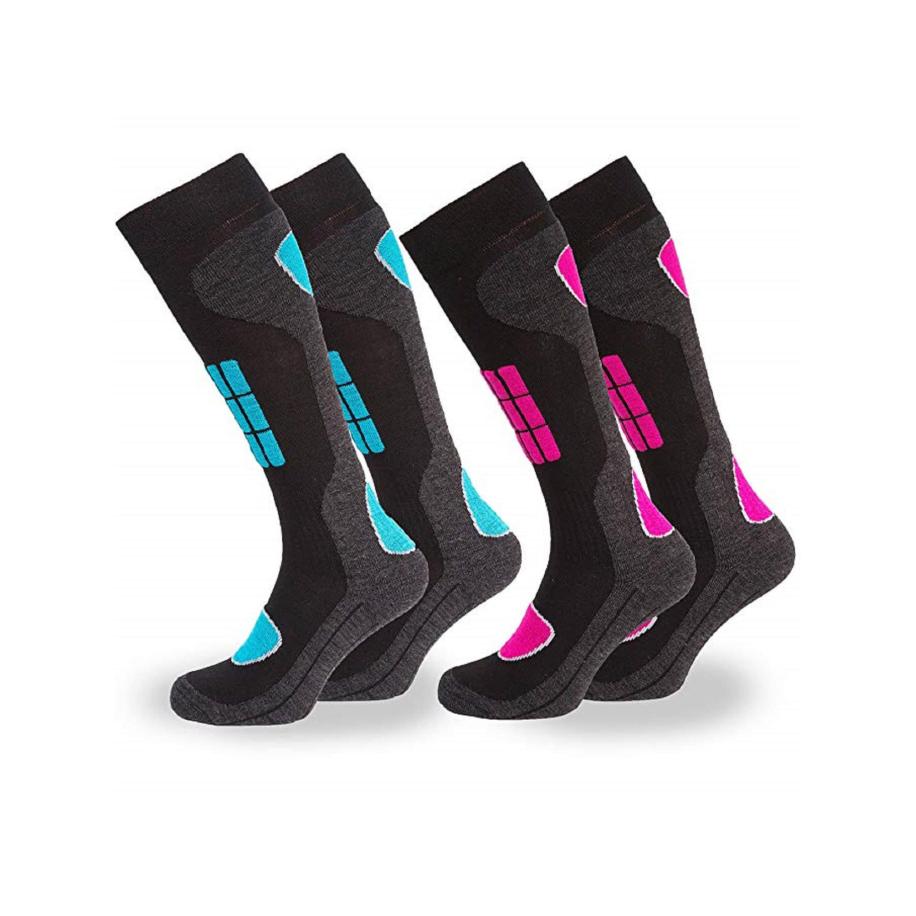 Occulto Occulto Sportsokken Ski Maria blauw / antraciet / donkergrijs / pink -