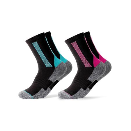 Occulto Occulto Sportsokken Gerlinde lichtblauw / pink / zwart