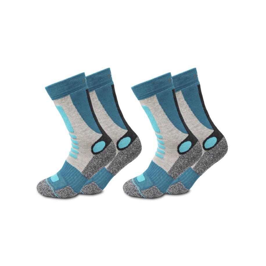 Occulto Occulto Sportsokken Gerlinde blauw / turquoise / grijs / grijs gemêleerd -