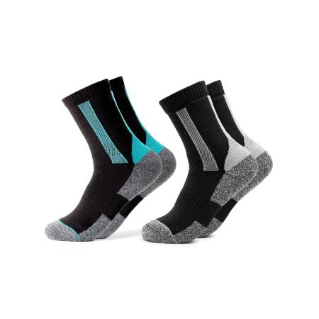 Occulto Occulto Sportsokken Gerlinde lichtblauw / lichtgrijs / grijs gemêleerd / zwart