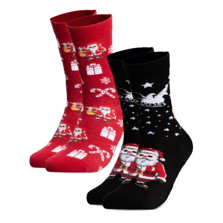 Occulto Occulto Sokken Santa rood / zwart