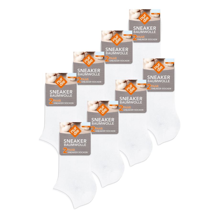 Nur Die Nur Die Sokken Baumwolle Basic Unifarben wit -