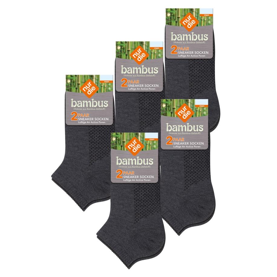 Nur Die Nur Die Sokken Bambus Sneaker antraciet -
