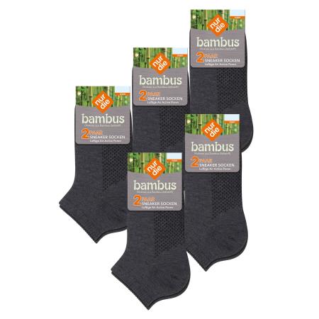 Nur Die Nur Die Sokken Bambus Sneaker antraciet