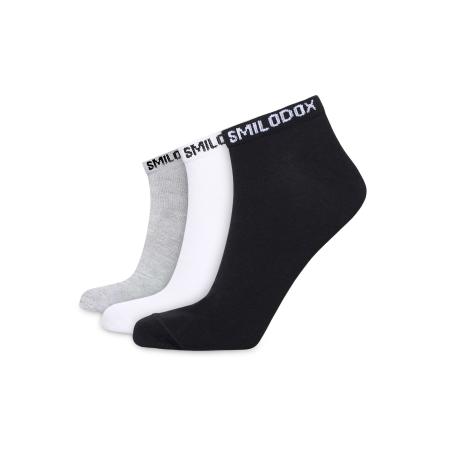 Smilodox Smilodox Sokken 3er Sneaker Socks zwart