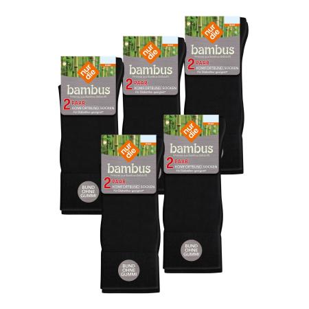 Nur Die Nur Die Sokken Komfortbund Socken Viskose zwart