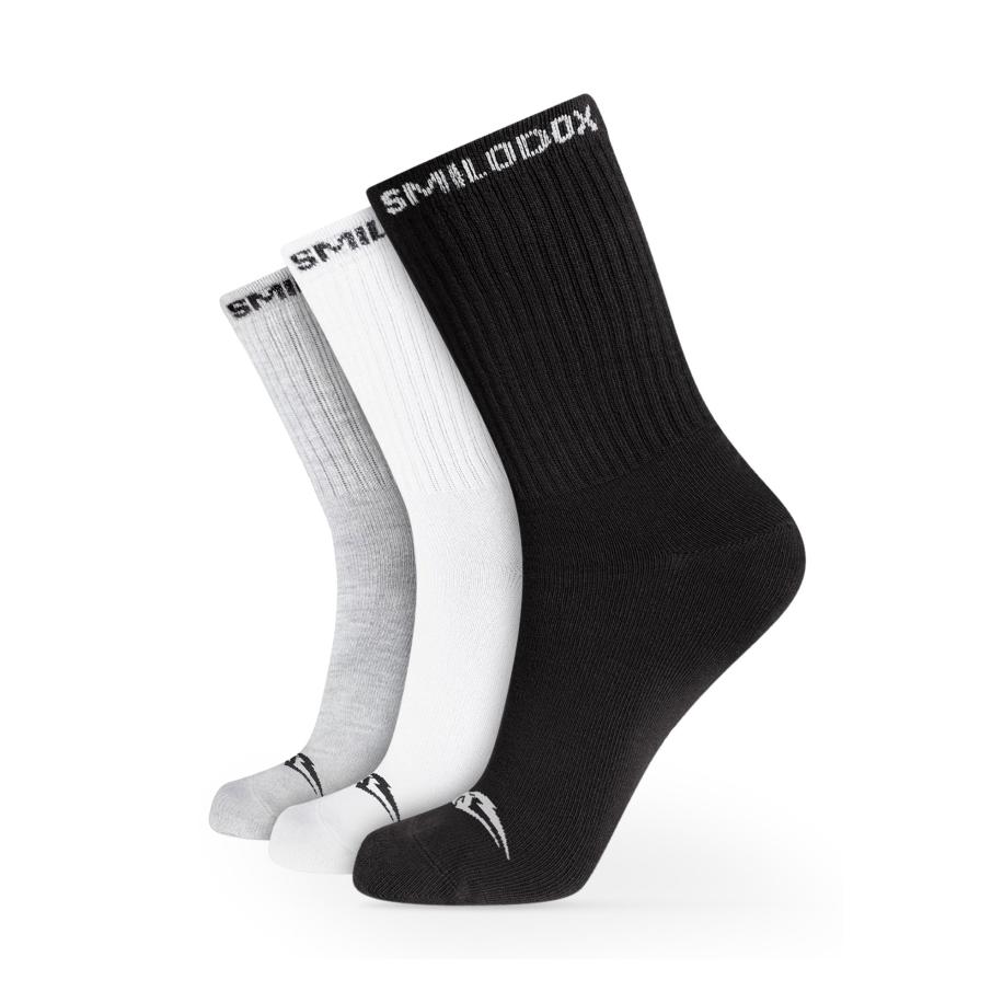 Smilodox Smilodox Sokken 3er Tennis Socks zwart -