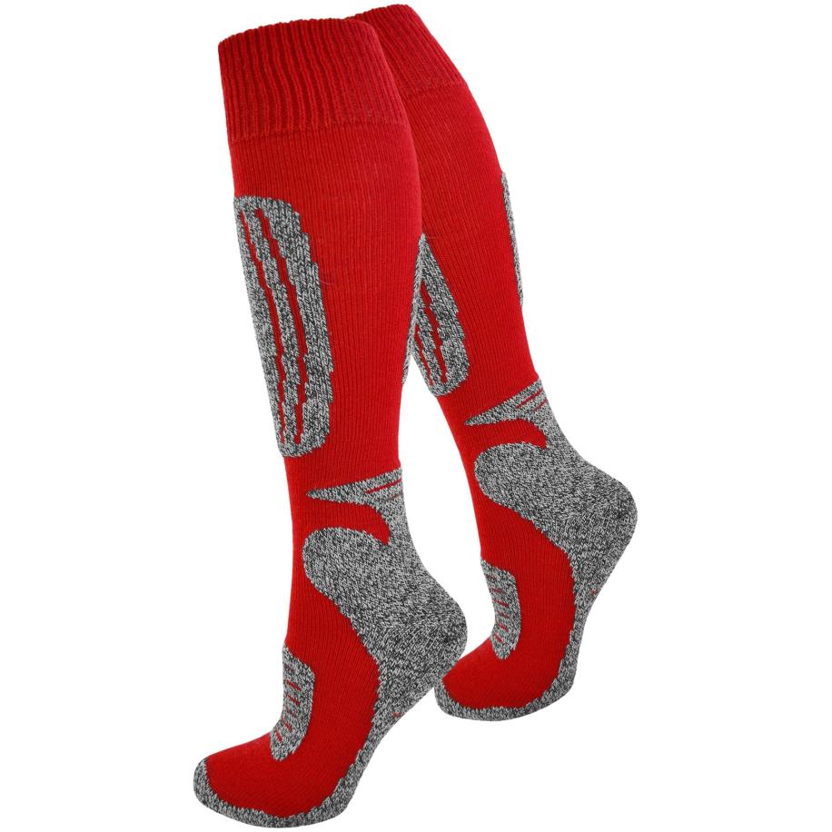 normani Sportsokken grijs gemêleerd / vuurrood Rood