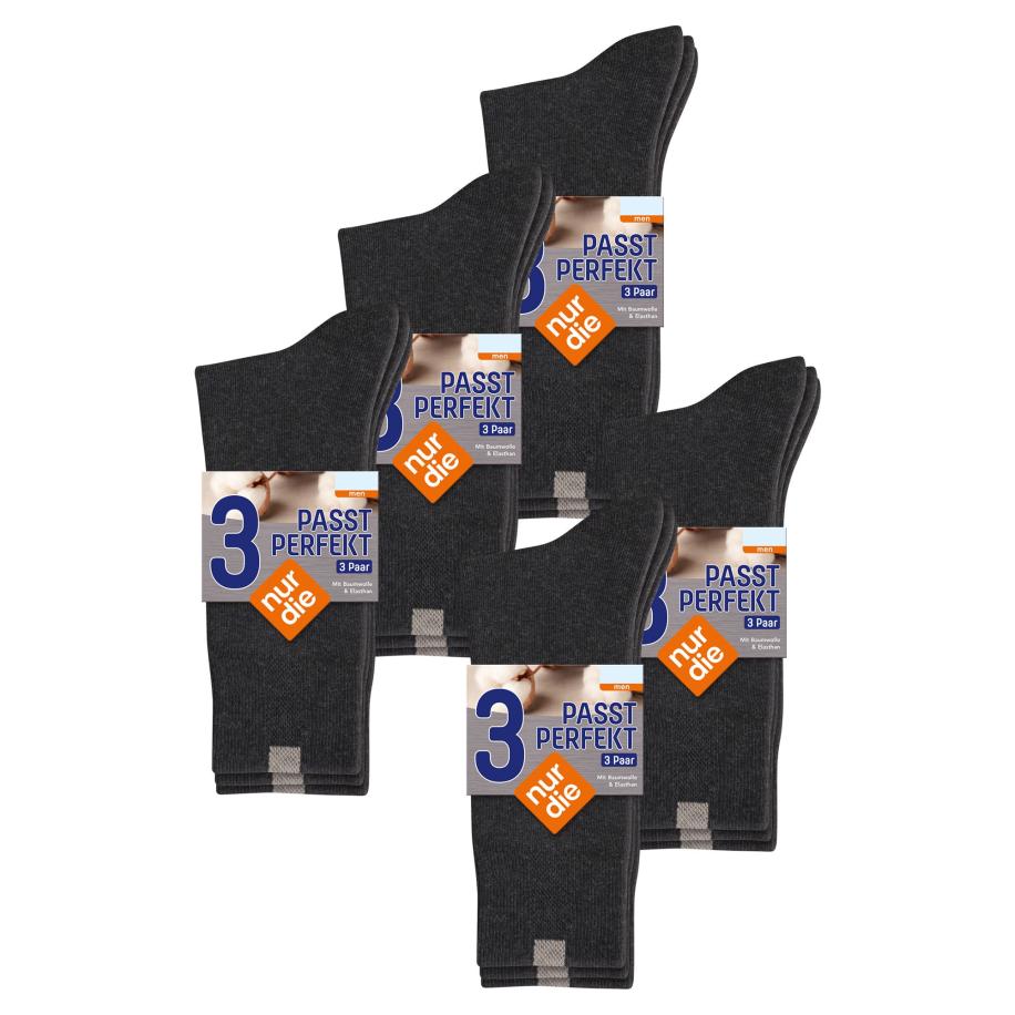 Nur Die Nur Die Sokken Passt Perfekt bequeme Alltagssocken donkergrijs -